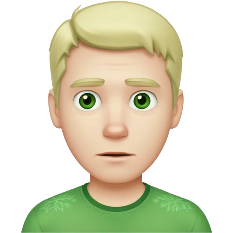 freeze man  with green shirt emoji