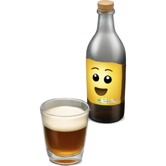 Bouteille et verre de 51 emoji