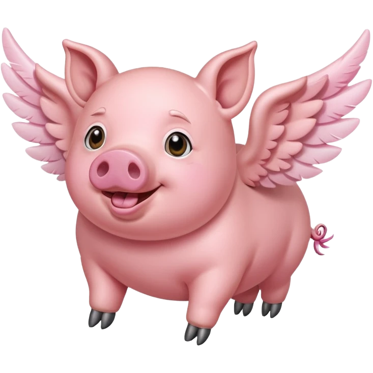Flying pig emoji