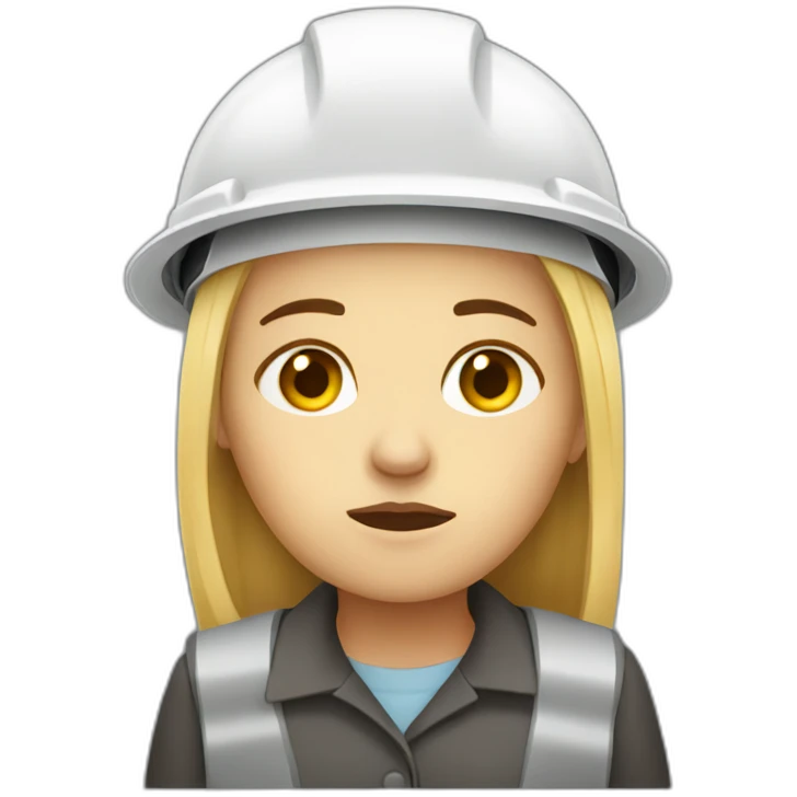 Sad Exhausted female architect emoji