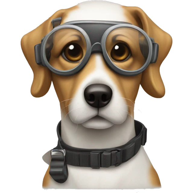Süßer Hund mit Fliegerbrille emoji