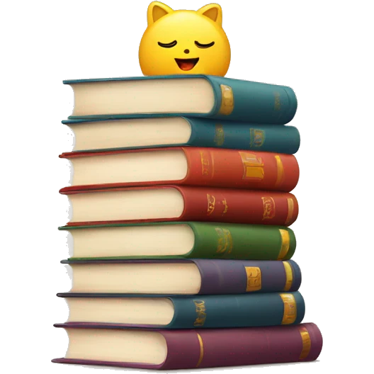 Cute book stack emoji