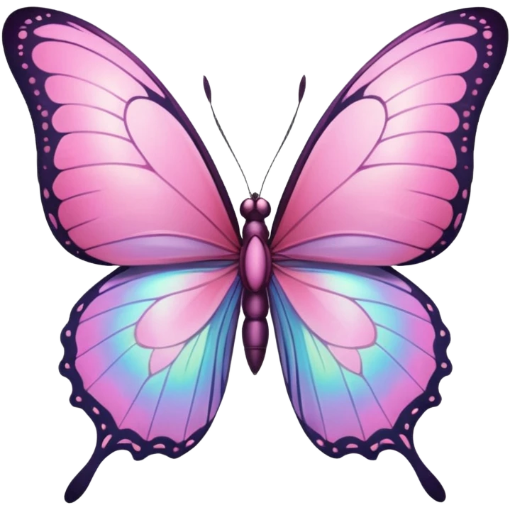 Pink butterfly emoji