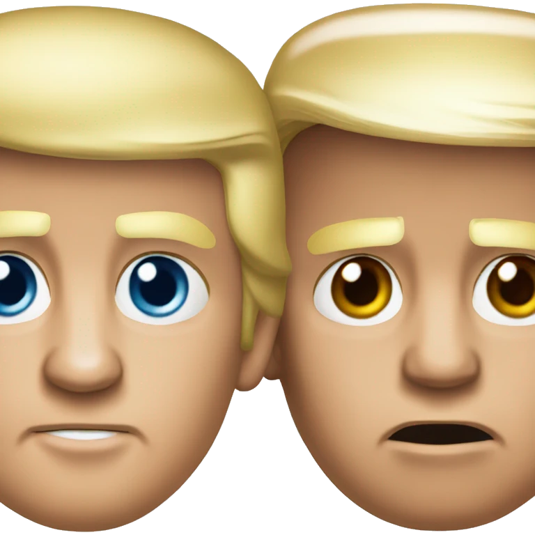 Donald trump looking  Biden in the eyes emoji