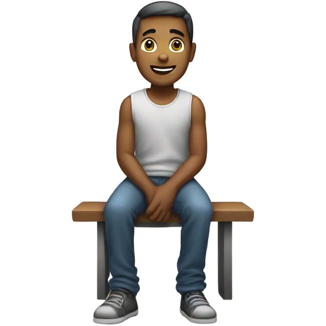 Alone and smiling emoji