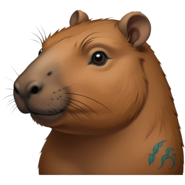 a capypara having tattoo emoji