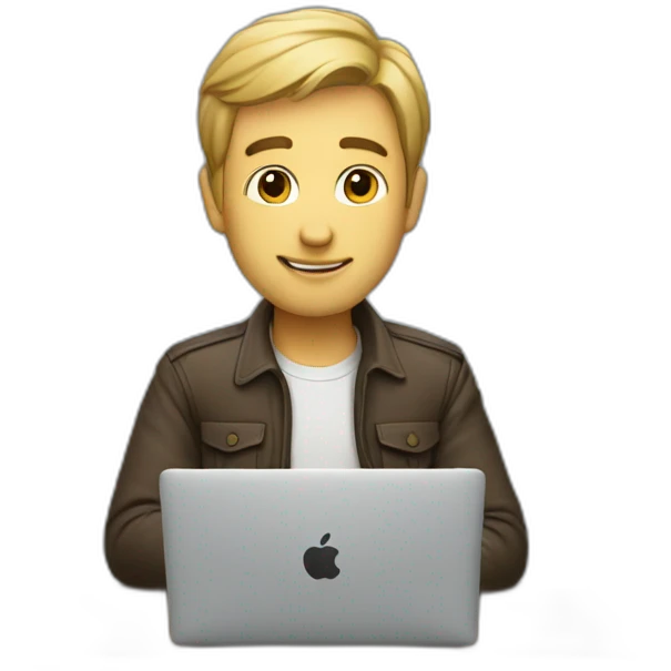 John Manner with a macbook emoji