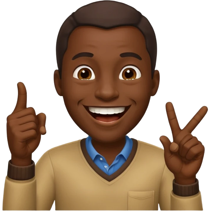African man pointing and laughing emoji