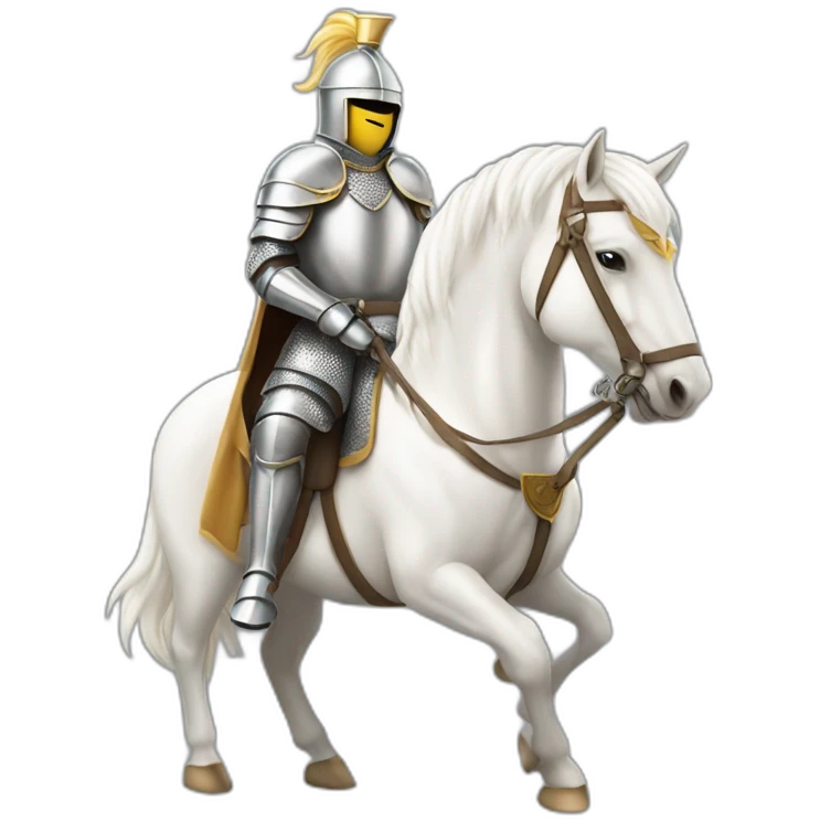 knight of the light on white horse emoji