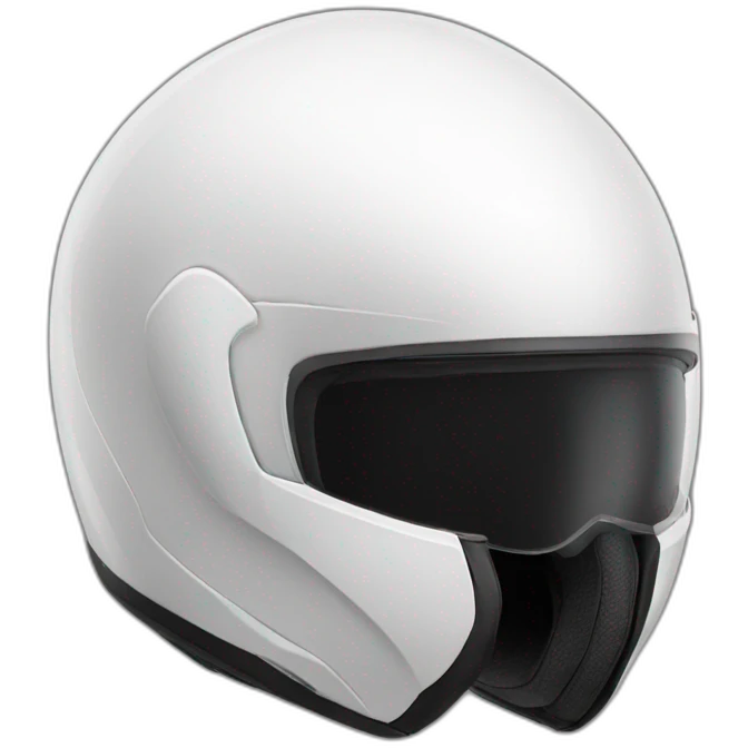 black moto helmet with white wings emoji
