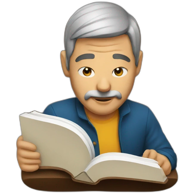 Men reading a book emoji
