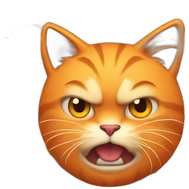 big orange angry cat emoji