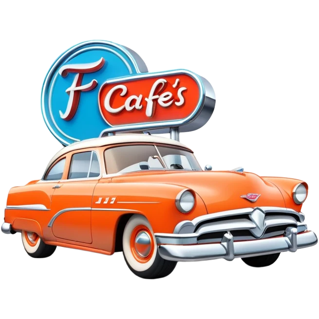 Flo’s Cafe from Disney movie cars emoji