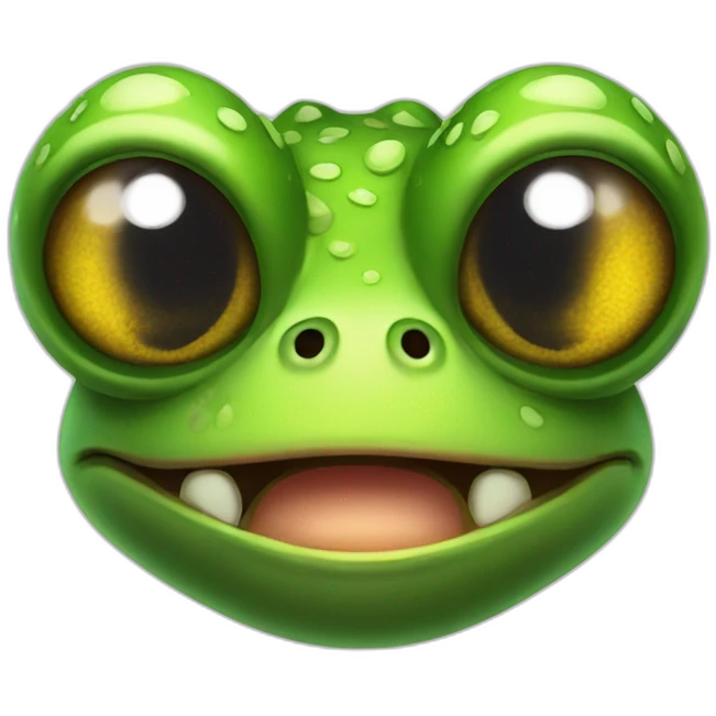 angry frog with glowing eyes emoji