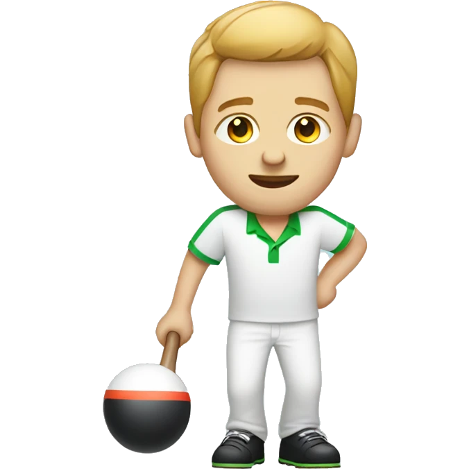 man playing lawn bowls emoji