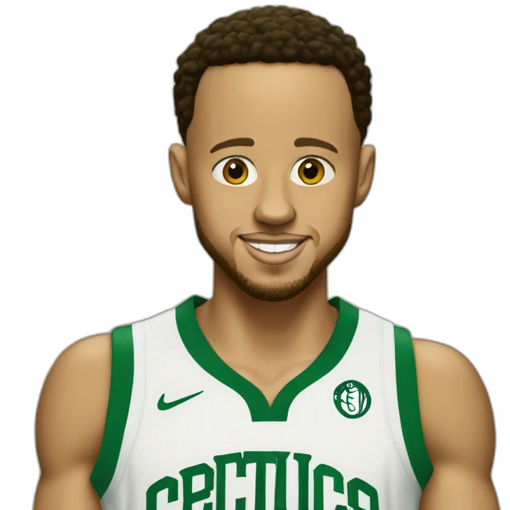 stephen curry in a boston celtics jersey emoji