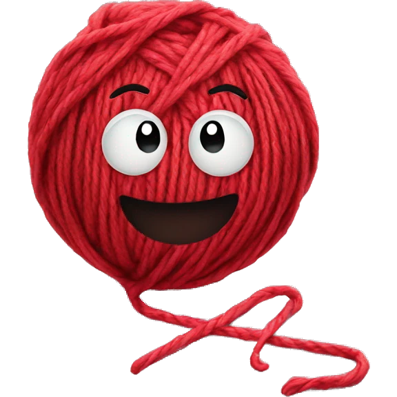 Red ball of Yarn  emoji