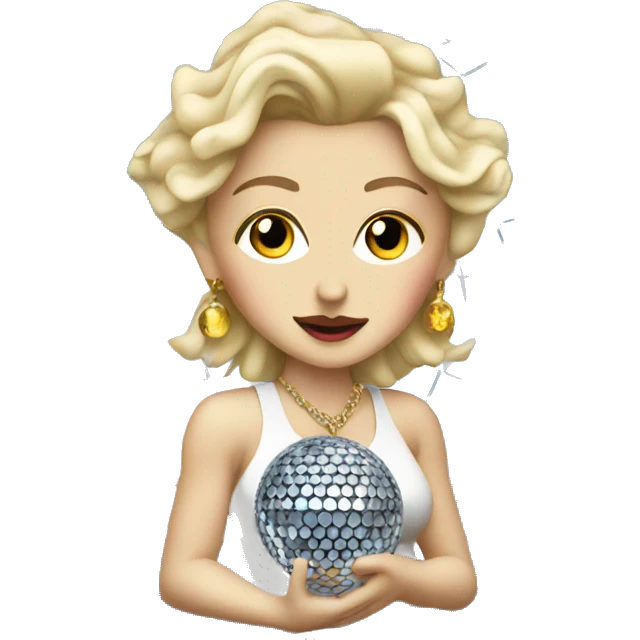 Madonna with a disco ball emoji