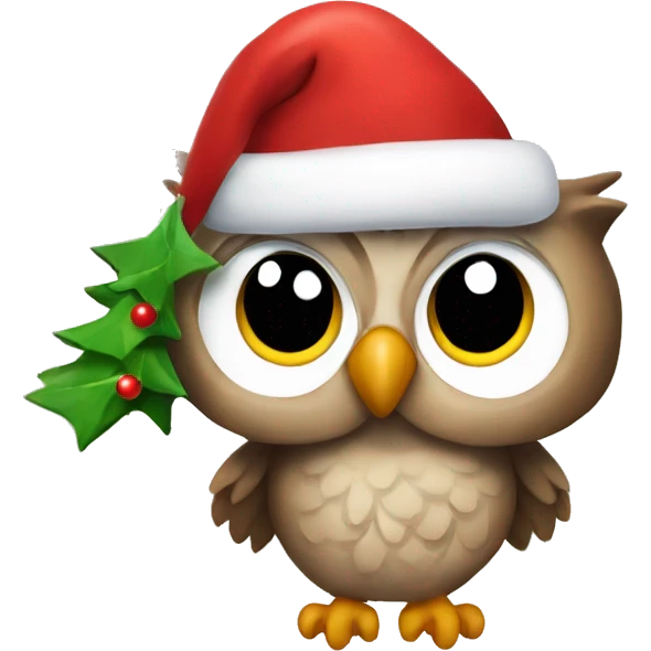 Owl Christmas emoji