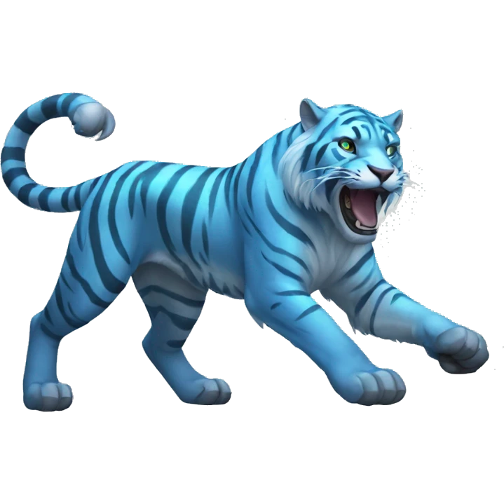 Spectral tiger blue emoji