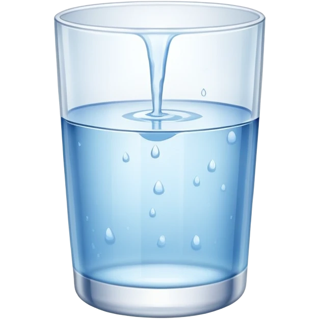 A glass of water emoji