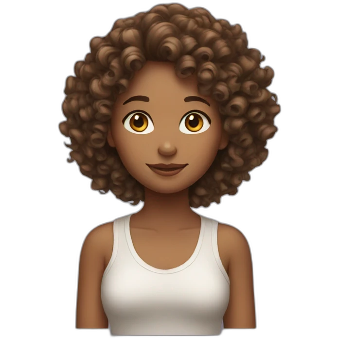 Girl curly hair emoji