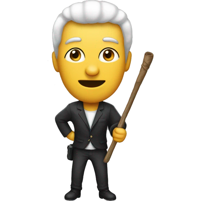 invidente con baston emoji