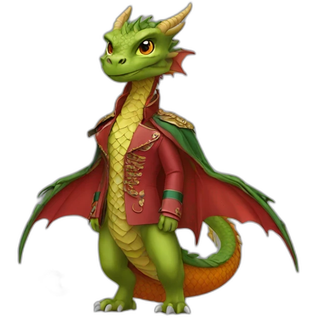 American Dragon wearing gucci emoji