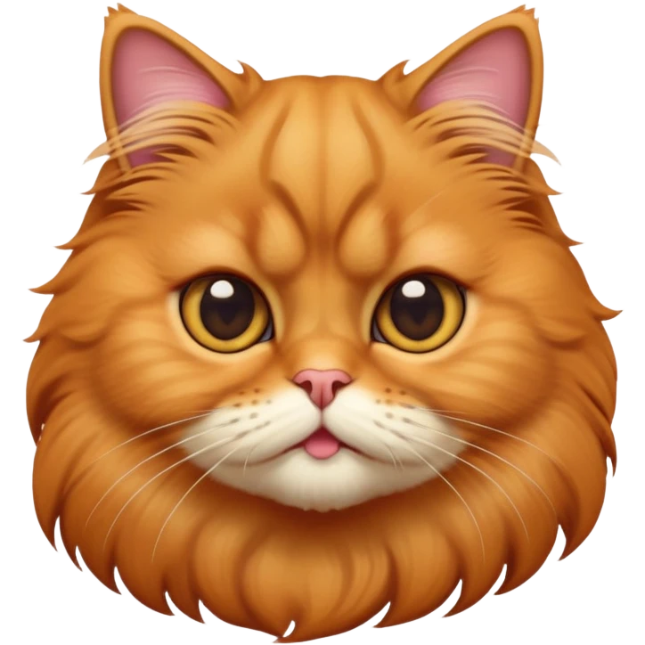 cinematic-adorable-big-eyed-fluffy-solid ginger-persian-cat-portrait-emoji,-head-tilted-playfully-with-a-sweet-expression,-fluffy-ginger-fur,-simplified-yet-irresistibly-cute-features-with-large,-expr emoji