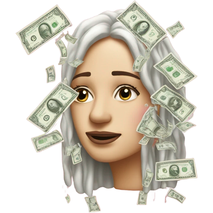 ipink tears with money emoji