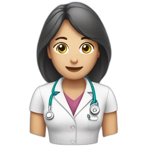 mujer especialista en salud emoji