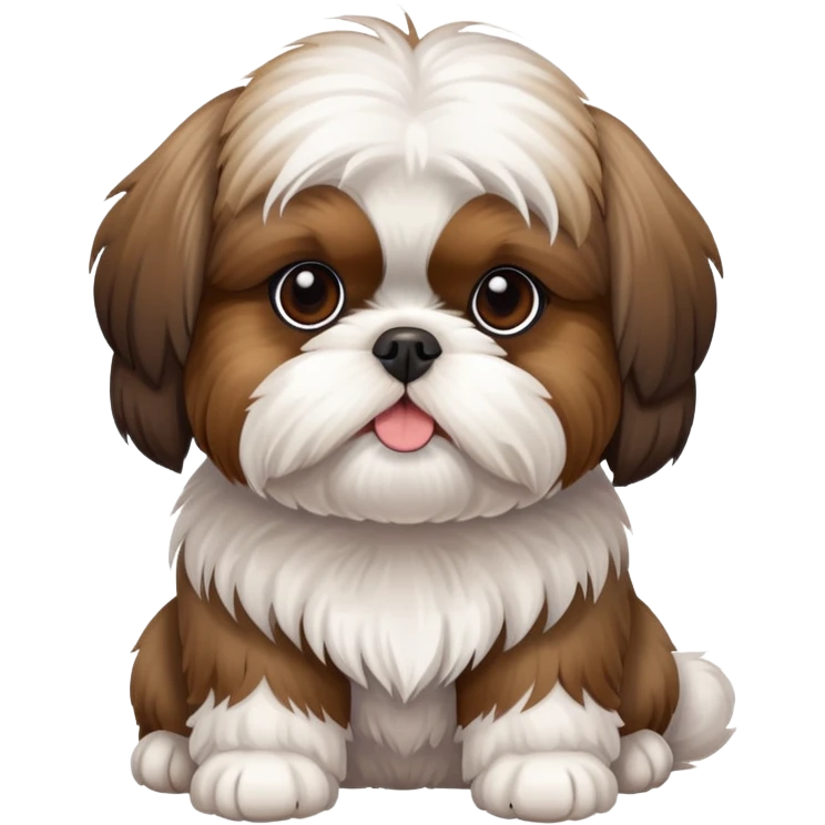 shih tzu dog sitting emoji