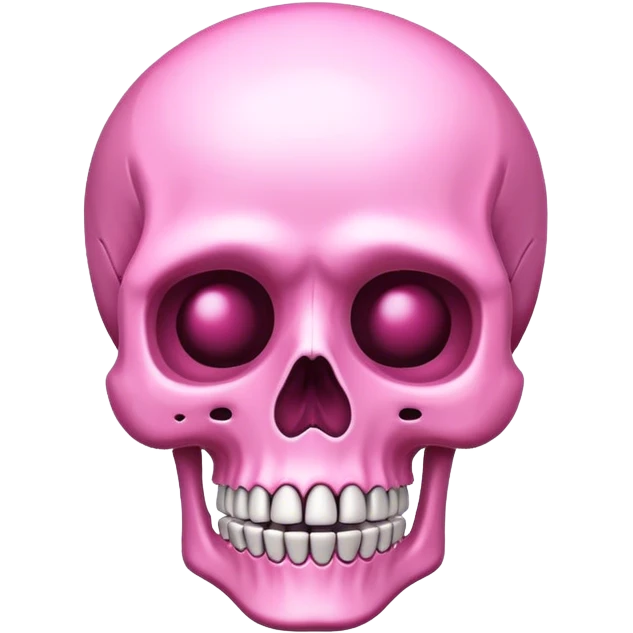 Pink skeleton emoji