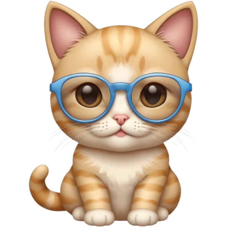 Chat mignon avec des lunettes de soleil  emoji