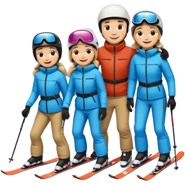 A Family skiën  emoji
