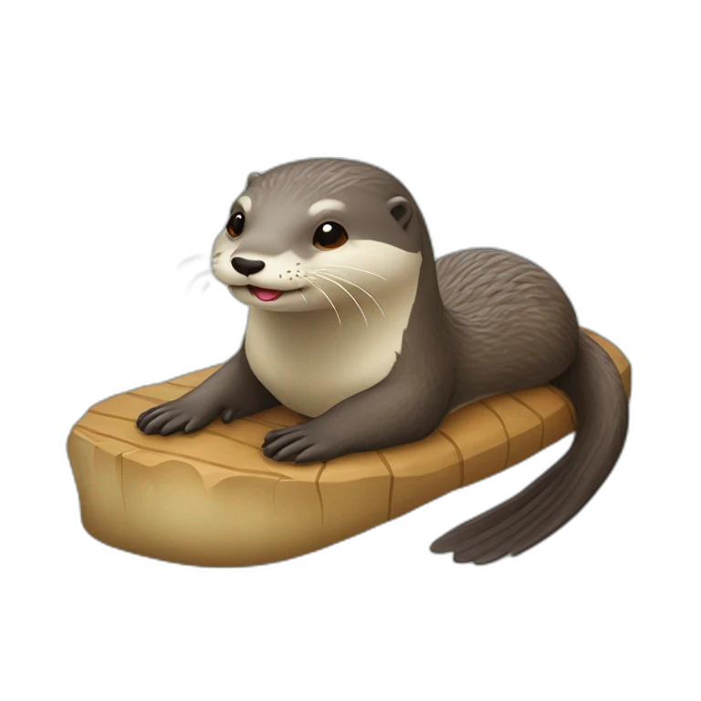 Loutre sur tortu emoji