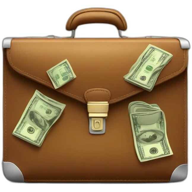 briefcase with money emoji