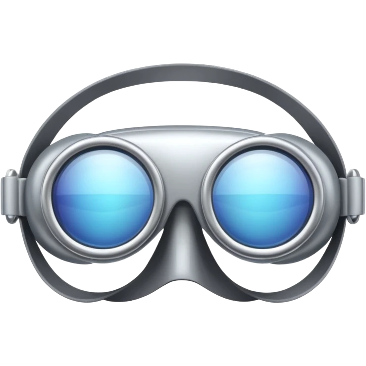 silver simulation goggles emoji