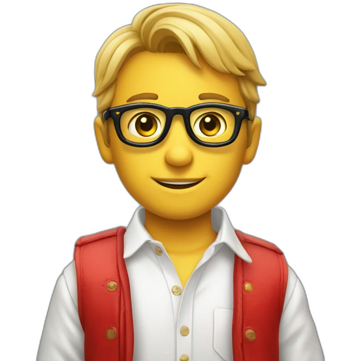 niño manejandro ferrari con lentes emoji