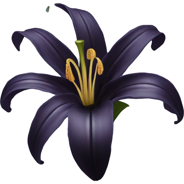 Black lily  emoji