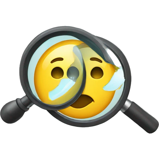 with a magnifying glass emoji