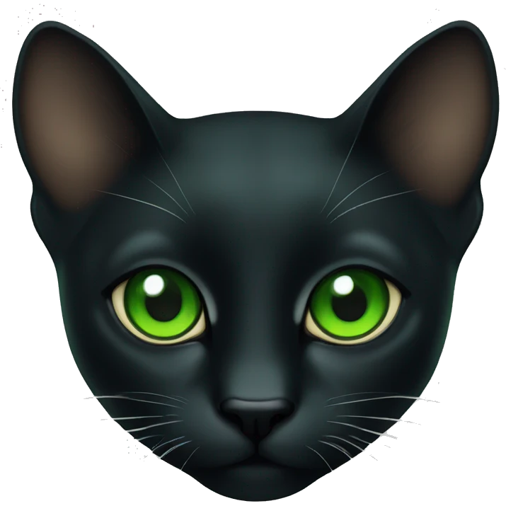 Gato negro y ojos verdes emoji