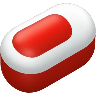 Plain red pill capsule emoji