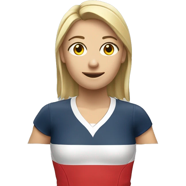 jugadora rubia de voley recibiendo  emoji