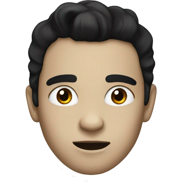 Wicked with white skin and black hair  emoji