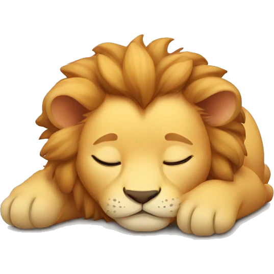 Sleeping baby lion emoji