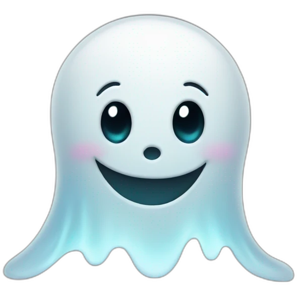 Little smiling ghost emoji
