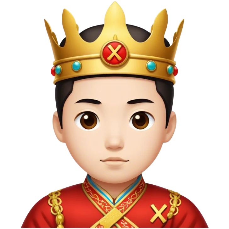 son of the chinese king showing "X" mark emoji