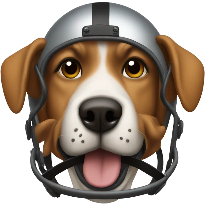 Dog in a football helmet emoji