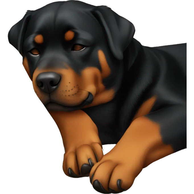 rottweiler sleeping emoji